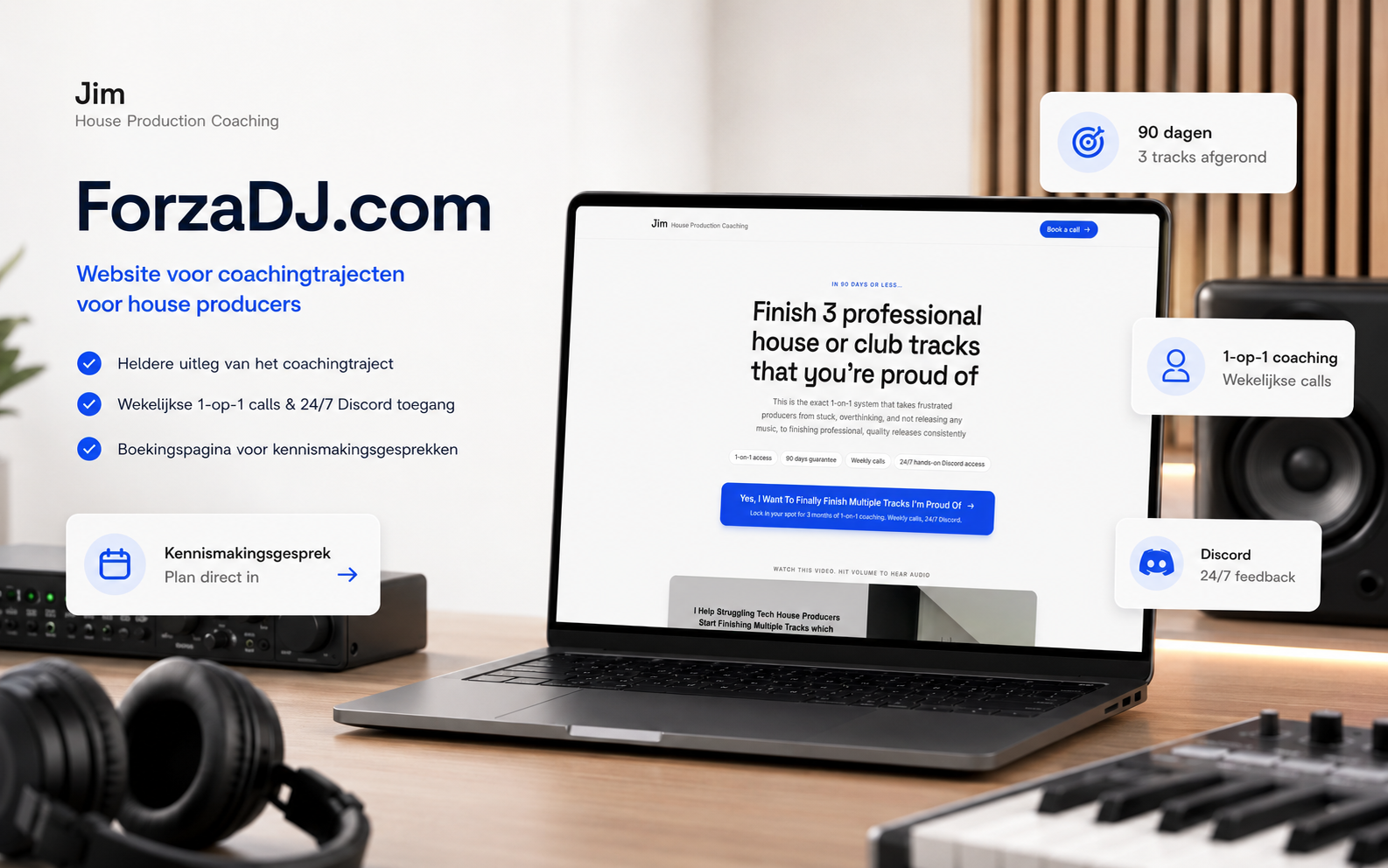 Forza DJ - Website voor house- en clubproductiecoaching