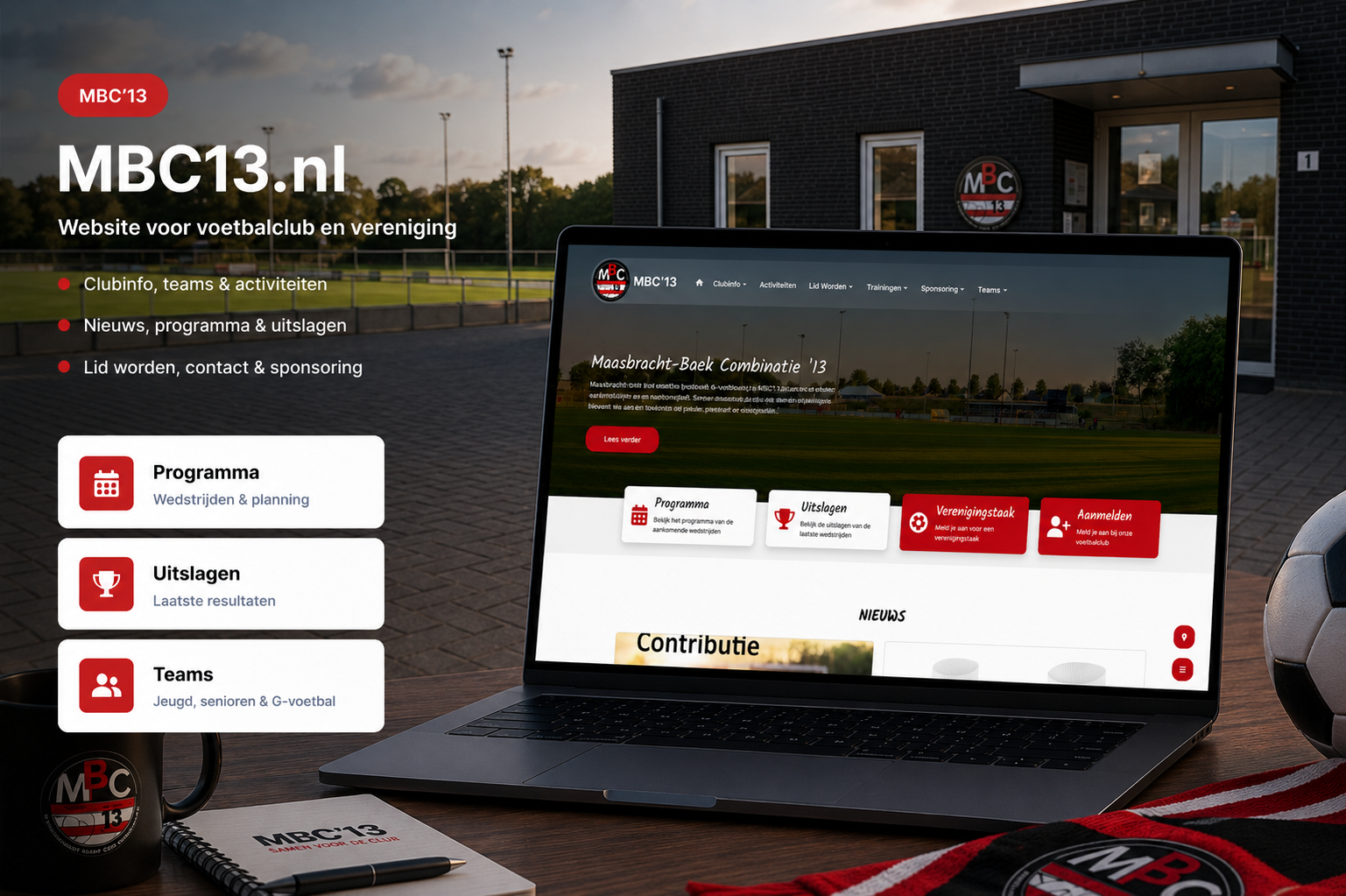 MBC'13 – nieuwe clubwebsite met live Sportlink-koppeling